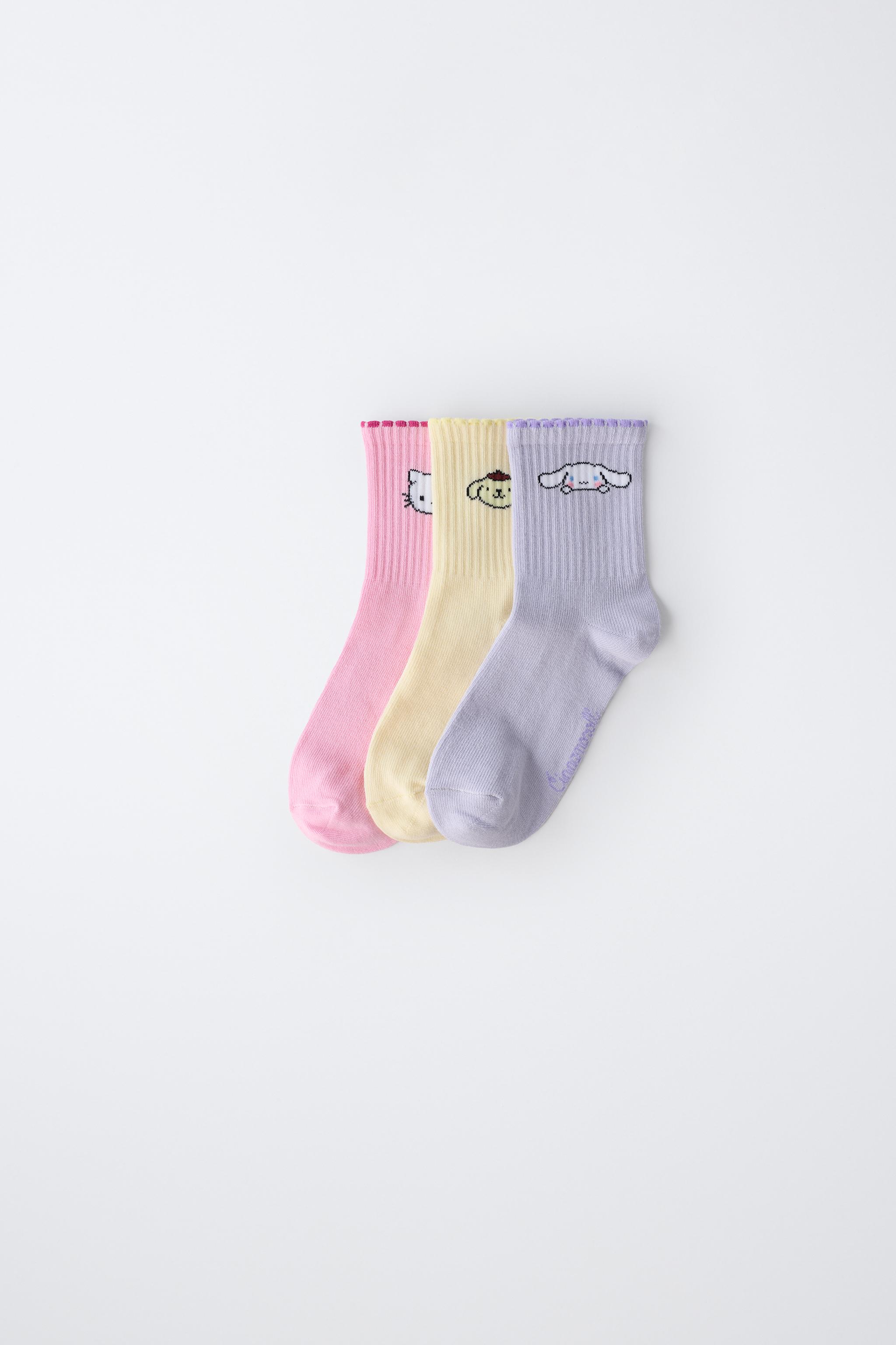 THREE-PACK OF HELLO KITTY AND FRIENDS © SANRIO MID-CALF SOCKS